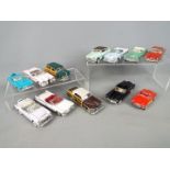 Franklin Mint - 12 precision diecast 1:43 scale models, predominantly American motor cars, unboxed,