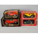 Bburago - Four boxed diecast cars from Bburago in 1:18 and 1:24 scales.