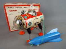 Moon Explorer - a remote control, battery operated Moon Explorer with revolving lights,