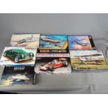 Roden; Hasegawa; Hobbycraft; Matchbox; Tamiya - Seven boxed plastic model kits in various scales.