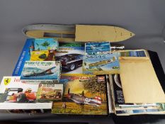 Italeri, Heller, Academy, Others - 10 boxed plastic model kits in various scales,