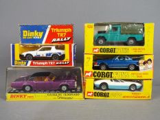 Dinky Toys, Corgi Toys - Five boxed diecast model vehicles.