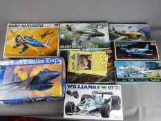 Tamiya , Minicraft Academy and Hasegawa open boxed Plastic Model Kits in various scales.