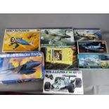 Tamiya , Minicraft Academy and Hasegawa open boxed Plastic Model Kits in various scales.