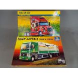 Italeri - Two boxed plastic model truck kits in 1:24 scale.