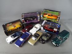 Maisto, Mira, Bburago, Other - 12 predominately unboxed diecast model cars mainly 1:24 scale.