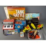 Tonka, MB Games, Fischer, Others - An unboxed Tonka US Army Jeep,