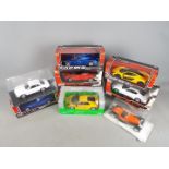 Welly, Motor Max, Leo Models, Other - Eight boxed 1:24 scale diecast model cars.