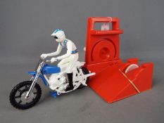 Ideal, Evil Knievel - An unboxed vintage Evil Knievel Stunt Cycle 'Dirt Bike'.