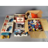 Lego, Meccano - Two boxed vintage Lego #100 sets in Poor boxes with imperfections,