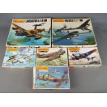 Matchbox - Six boxed Matchbox 1:72 plastic model aircraft kits.