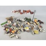 Britains, Others - An unboxed group of mainly Britains, farmyard animals and accessories.