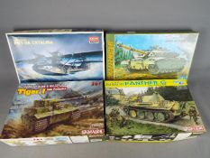 Lee, Dragon, Academy - Three boxed plastic model kits in various scales.