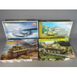 Lee, Dragon, Academy - Three boxed plastic model kits in various scales.