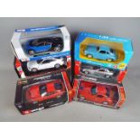 New Ray, Mondo Motors, Maisto, Bburago, Other - Six boxed 1:24 scale diecast model cars.