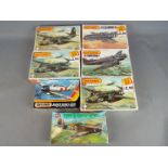 Matchbox, Airfix - Seven factory sealed 1:72 scale plastic model aircraft kits.