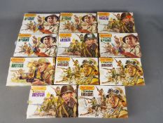 Matchbox - A battalion of 12 boxes of Matchbox 1:32 scale plastic soldiers.