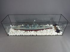 Airfix - A built Airfix model of the battleship 'King George V' with a hull length measuring