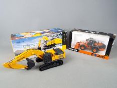 Hyundai, Unbranded Model - Two boxed diecast construction models in 1:50 scale.
