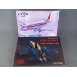 Model kits - two model kits to include an ICM model of a Mig-25 RBC model No.