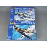 Revell - two Revell model kits, a Messerschmitt Bf109 G-6 1:32 scale, model No.