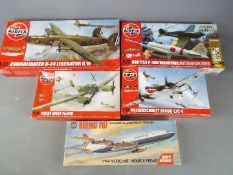 Airfix - a collection of five Airfix model kits to include a Messerschmitt BF110C-2/C-4 model No.