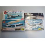 Airfix - a collection of four all plastic model kits to include a British Caledonian BAC 111 model
