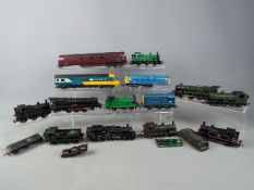 Hornby, Lima, Bachmann, Airfix - a collection of 14 unboxed OO gauge steam and diesel locomotives.