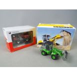 NZG, Universal Hobbies - Two boxed diecast construction vehicles in 1:50 scale.