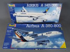 Revell - two all plastic model kits to include an Airbus A 380-800 model No.