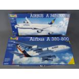 Revell - two all plastic model kits to include an Airbus A 380-800 model No.