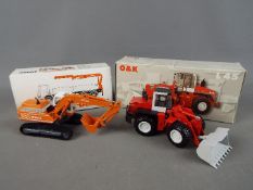 Conrad - Two boxed diecast 1:50 scale construction vehicles by Conrad.