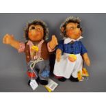 Steiff - two rare original Steiff dressed hedgehogs, 'Micki' and ' Mecki',