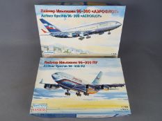 Eastern Express Models - a collection of two all plastic model kits to include Airliner Llyushin