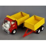 Tonka - An unboxed vintage Tonka Gas Turbine Tipper and Trailer.