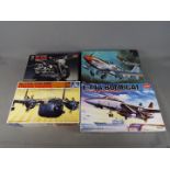 Academy Hobby Model, Italeri, Imai and Hasegawa - 4 Boxed Plastic Model Kits in various scales.