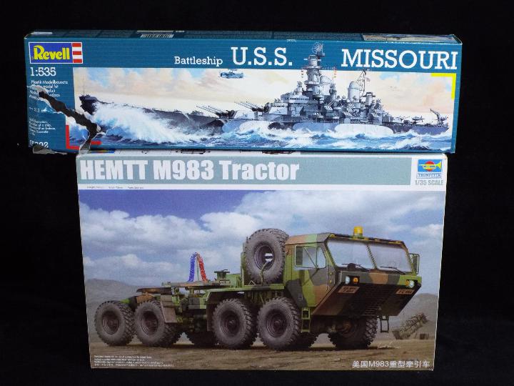 Revell, Trumpeter -Two boxed plastic model kits.