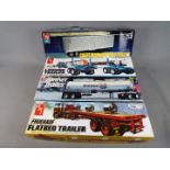 AMT, AMT ERTL - Four boxed 1:25 scale model kits to include Amoco Tanker Trailer,