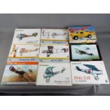 Eduard and Lindberg - 9 Boxed Plastic Model Kits in various scales.