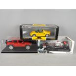 Hot Wheels, Chrono - three boxed 1:18 scale model cars.