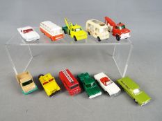 Matchbox, Lesney - An unboxed group of 11 Matchbox / Lesney Regular Wheel diecast vehicles.