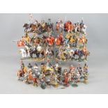 Del Prado - A battalion of 55 unboxed mounted and foot soldiers from various historical periods by