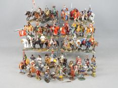 Del Prado - A battalion of 55 unboxed mounted and foot soldiers from various historical periods by