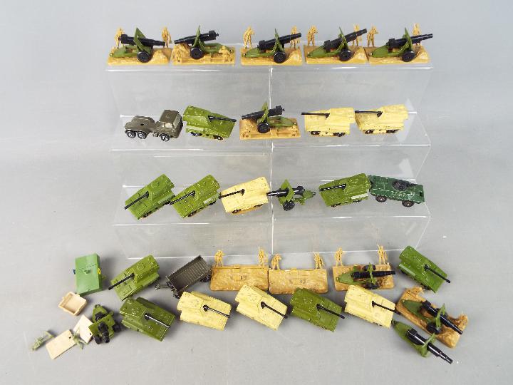 Corgi Juniors, Matchbox, Efsi - An unboxed battalion of milatry diecast vehicles mainly Matchbox.
