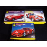 Italeri - Three boxed 1:24 scale model kits of Ferrari cars to include # 662 California 250 GT,