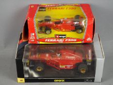 Onyx, Bburago - Two boxed Ferrari F1 diecast racing cars.