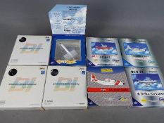 Gemini Jets and Jet-X - eight (5 Gemini and 3 Jet-X) diecast 1:400 scale model aeroplanes,