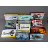 Eduard, Hasegawa, Revell Hobby Craft, others - 11 boxed plastic model kits in various scales.