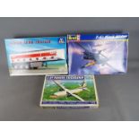 Esci Ertl, Italerie and Revell - 3 Boxed Plastic Model Kits, in various scales.