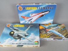 Airfix - Two 1:48 scale model kits comprising # 09178 EE Lightning F-2A/F-6 and # 09179 EE